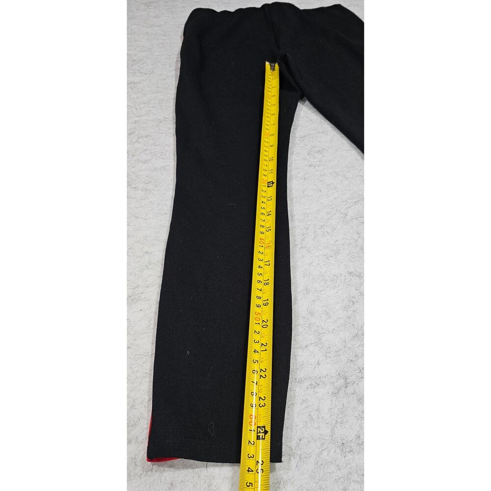 Lauren Ralph Lauren Side-Stripe Ponte Leggings, Black/Red, Black Label, Sz S - Picture 8 of 10